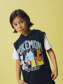 NAME IT Pokemon Sweat Hætte Vest Mos Navy Blazer
